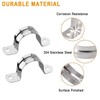 Bolatus 20 pieces 25 mm pipe clamp, stainless steel mounting