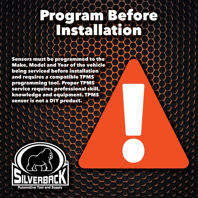 Silverback Automotive One-Direct TPMS Programmable Sensor Set of 4. Multi-Frequency