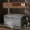 Large Capacity Foldable Clothes Storage Box with Lid, Polyester Closet