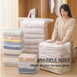 3 Pack No Pump Vacuum Storage Bags, Press and Seal Space Saver Compression Bags for Clothes, Bedding, Comforters, Blankets, Travel and Home Organization (3pcs X-Large(39.37 * 31.5 * 12.6inch))