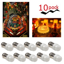 PA LED 10PCS #44#47#1893#756#1847 T11 ba9s 2 SMD 2835 LED 6.3V DC Bayonet Pinball Machine Light Bulb White