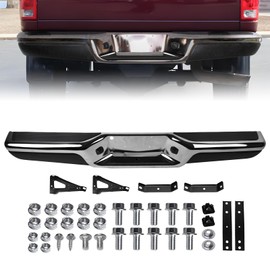 Rear Step Bumper Assembly for Dodge Dakota 1997-2004 Chrome Complete Back Bumper Dakota Rear Bumper Face Bar Without Park Assist Sensor Holes Replacement for CH1103103