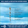 PESTEZE 12 Inches Bird Scare Silver Shiny Reflective Rods for