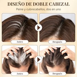 Peine de Tinte para Cabello ， Peine Tinte Pelo，Retocador de Canas para Mujer,Hair Dye Stick, Waterproof & Sweat-Proof, cubre canas, uso rápido, unisex