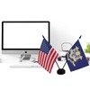 America & Connecticut Twin Desk Flag, US Connecticut Table Flags,