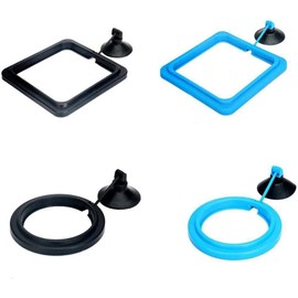2pc Fish Feeding Ring,Floating Tropical Fish Food Ring Aquarium Fish Tank Suction Cup,Prevents Food from Entering Filter, Pet Supplies Food Tray Feeder Food Floating Station Aquarium Accessories