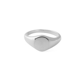Honeycat Signet Ring | Minimalist, Delicate Jewelry (Silver, 8)