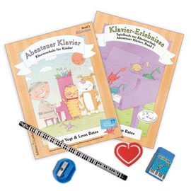Adventure Piano, Experiences (1st Main Volume) and Playbook 1 for School Piano Experiences with Audio Download by Janet Vogt/Leon Bates ISBN 9783909415373 9783909415267 (Starter Set)