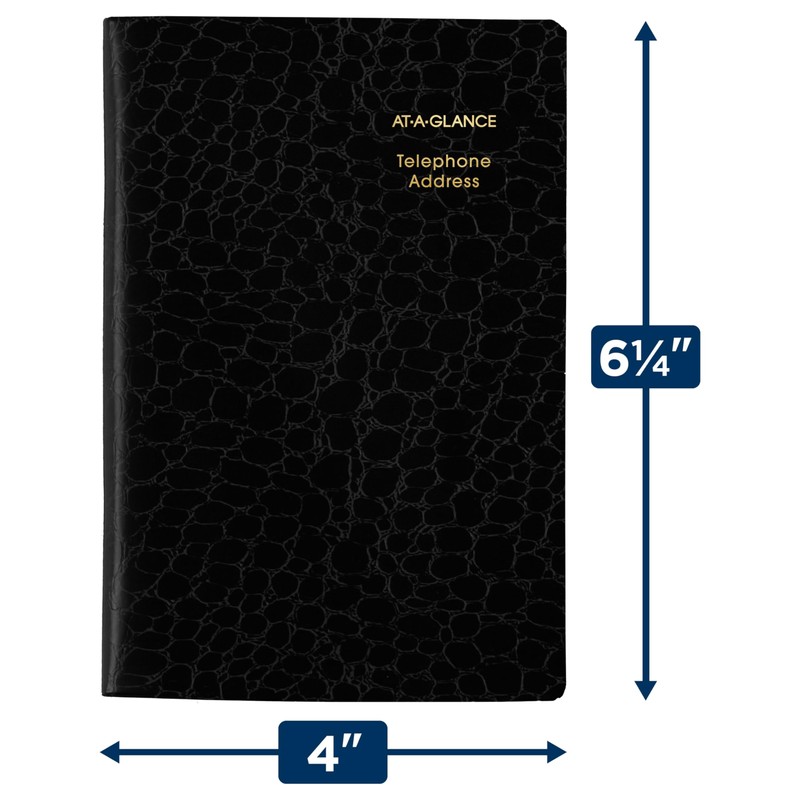 at-A-Glance Telephone & Address Book, 600+ Entries, 4" x 6",
