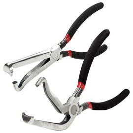 2 Pcs Electrical Disconnect Pliers, Hose Clamp, Auto Connector Relay Pliers, Spark Plug Removal Plier Fuel Line Disconnect Tool for Push-Piece Plugs