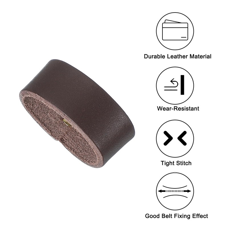 PATIKIL Leather Loop Keeper, 10 Pcs Leather Loops Belt Keeper