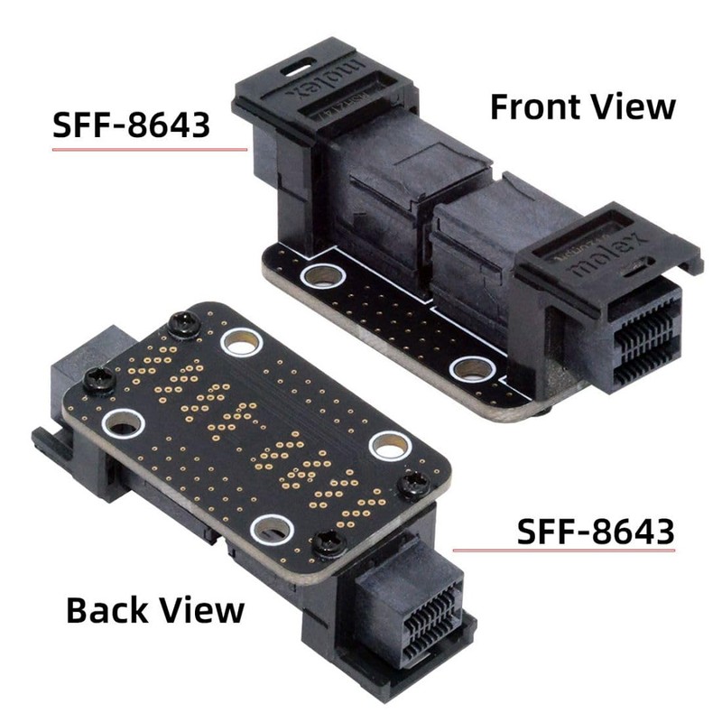 chenyang SFF-8643 Coupler Adapter Mini SAS 4.0 SFF-8643 Female to