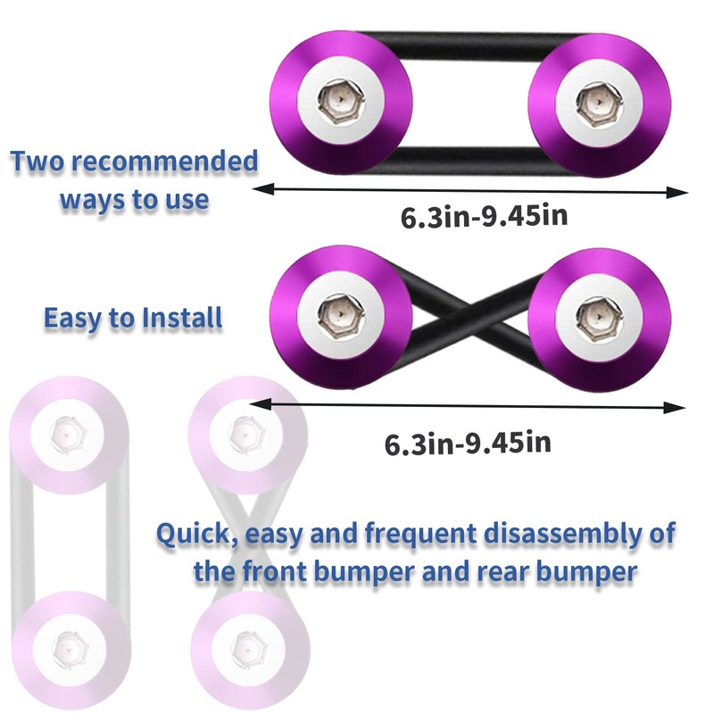 Mejiao Bumper Holder Purple 12PC Bumper Quick Release Bands Quick