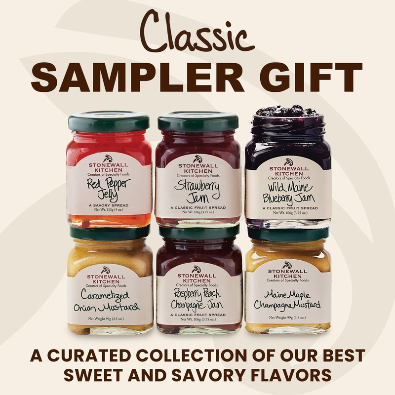 Stonewall Kitchen, Classic Sampler Collection, 6-Piece Jam and Condiment Gift