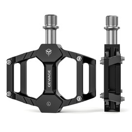Mountain Road Bike Pedals -Bicycle Flat Pedals Aluminum 9/16" Sealed Bearing- Lightweight Platform for Road Mountain BMX MTB Bike Children's Bicycle (Black)
