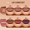 MUREND 2 in 1 Lip Liner Pencil and Lipstick Lip