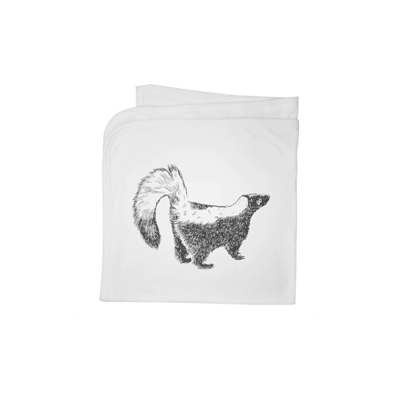 Azeeda 'Beautiful Skunk' Cotton Baby Blanket/Shawl (BY00038474)