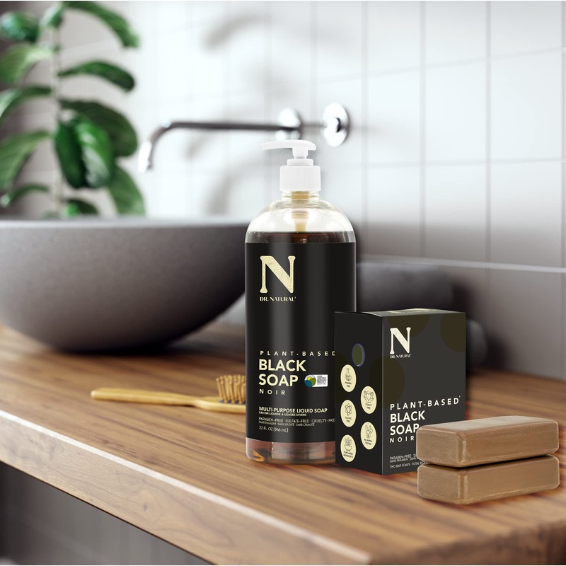 Dr. Natural Pure Black Liquid Soap 2-pack (Black, 64oz)