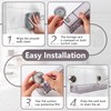 EuftEale Corrugated Suction Cup Storage Holder,Movable Shower Shelf Suction Cup,Shower