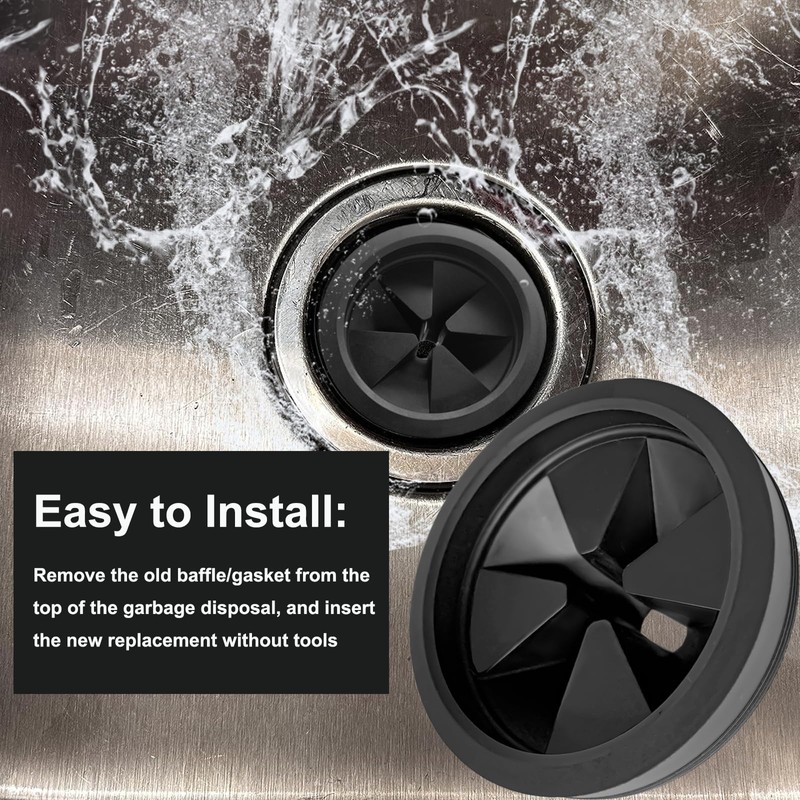 2pcs 3 1/8 Inch Garbage Disposal Sink Baffle Splash Guard,