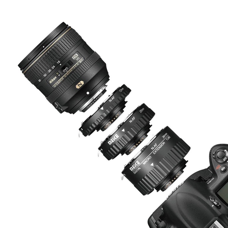 MEIKE MK-N-AF1-B Auto Focus Macro Extension Tube Set for Nikon