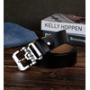 JingHao Men's Belt, Large Size, Genuine Leather, Casual Jeans Belt,