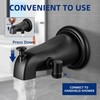 sagetta Black Bathtub Spout with Diverter Combo Bathtub Fuacet Fits