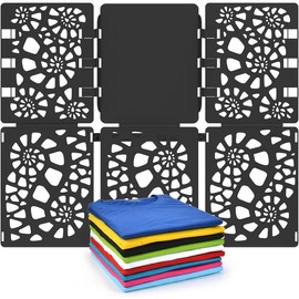 Shirt Folder V1-Plus Tshirt Folding Board Clothes Folder Easy and Fast to Fold Clothes for Adult and  Black - Color: Black