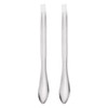 YOKIVE 2pcs Micro Spoon Scoop Single Head Sample Lab Silver-Tone
