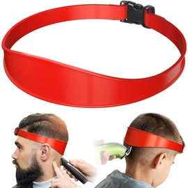 Adjustable Hair Trimming Guide and Neckline Shaving Template, Self Haircutting System for Men,Shaving and Keeping a Clean and Straight Neck Hairline,for DIY Home Haircuts Fade Guide for Hair Clippers (Red)