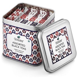 Octavius Black Tea Assortment Variety Pack Gift Box | 25 Enveloped Tea Bags in 3 Assorted Black Tea Flavors | Tea Bags Sampler Assortment Box | Tea Gift for Tea Lovers, Family, Friends, Coworkers