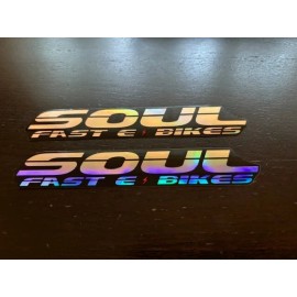 Soul fast e-bike 3"X1/2" SMALL STICKER Bicycle DECAL EBIKE FAT TIRE RIDE RBS