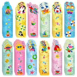MWOOT 36 Pieces Cute Bookmarks,Double-Side Printing Paper Page Markers,Funny Bookmarks Bulk,Summer Hawaii Bookmark Card Page Clips,Back to School Supplies for Students Friends Reading Gifts(15x4cm)