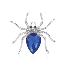 YOQUCOL - Broche de Halloween con forma de araña para mujeres y niñas, Cristal, circonita cúbica