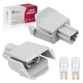 Svicari License Plate Light Housing Socket Plug With T10 194 LED Bulb Kit Fit For Honda Accord 2008-2017 Civic 2013-2015 Rear Lamp Bulb Holder Plug Connector Base OE #34105-SNB-003 34105SNB003 2PCS