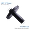 Straight Shower Arm with Flange, Ceiling Mount 3" Rainfall Shower
