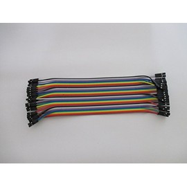 Voocye  ブレッドボード・ジャンパーワイヤー（メス-メス）（20cm）40本