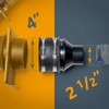 POWERTEC 70322 4 Inch to 2-1/2 Inch Reducer and 4