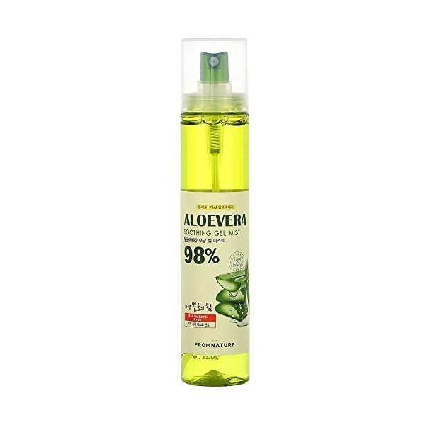 [FROMNATURE] Aloe Vera 98%"Moisture Soothing Gel Mist" - 4.06 fl oz. (120 ml) [Parebens FREE/Benzophenone FREE/Animal Oil FREE/Mineral Oil FREE]