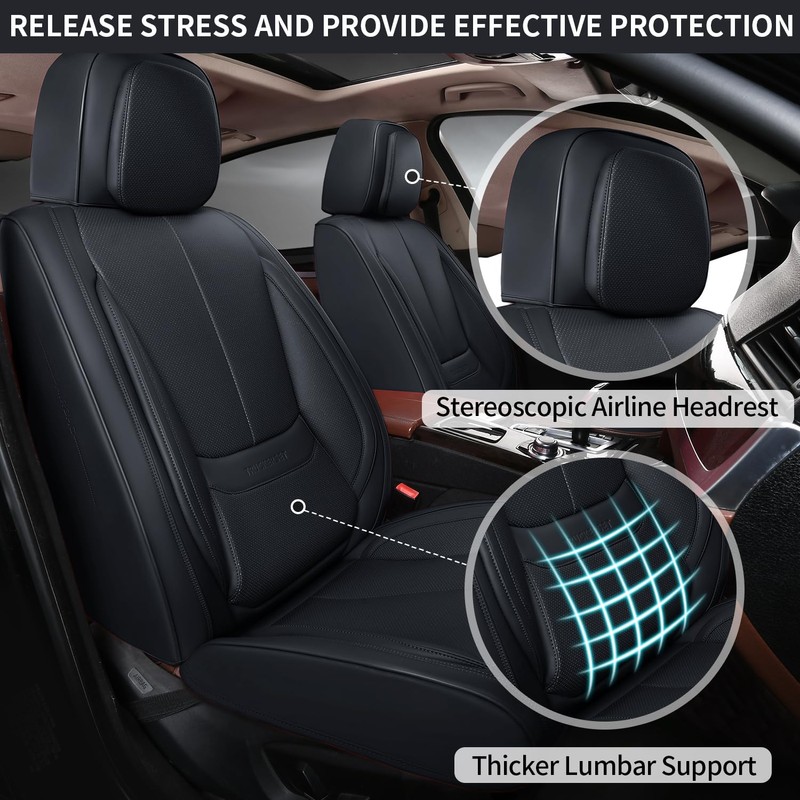 truckerset Car Seat Covers, Leather Seat Covers for Cars Full