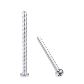 sourcing map Machine Screws Plate Phillips Head Screws Bolts M4 x 55 mm Pack of 20