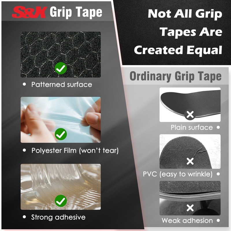 S&X Single Sheet Skateboard Grip Tape 8” x 33” -