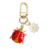Cute Ladybug Daisy Keychain Purse Charm for Women Girls, Fun
