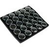 FindingKing 25 Gem Jars Black Display Tray Gemstone Travel Case