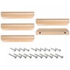 sourcing map Wood Pull Handles, 4.88" 5Pcs Wooden Drawer Unfinished