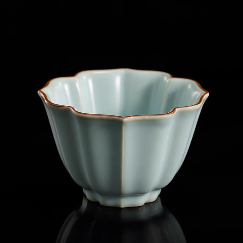 Apingjenz Tea Cup, Chinese Famous Ru Kiln Teacup, Ru Porcelain