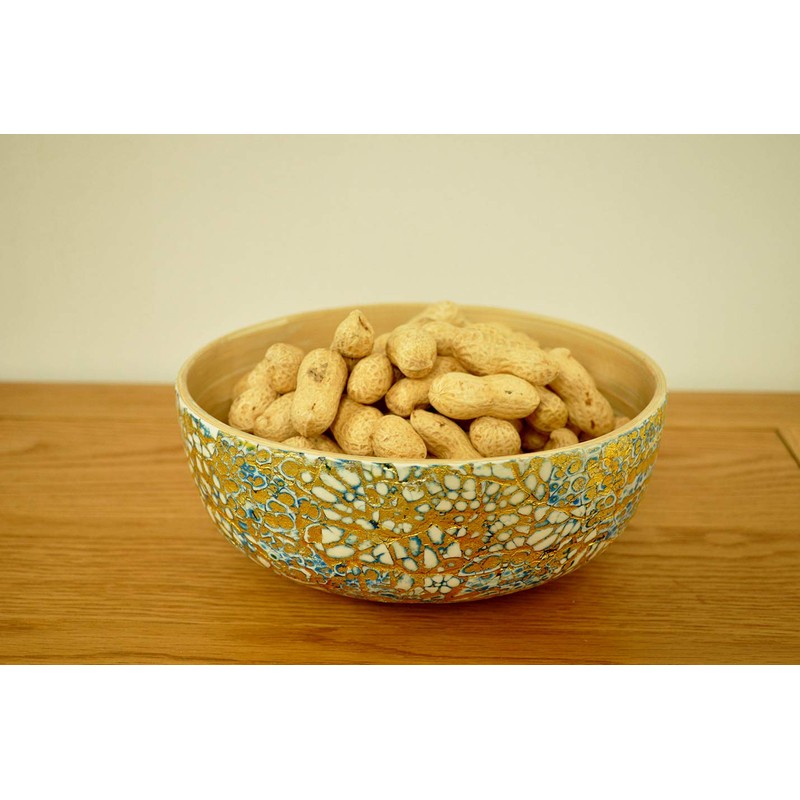 bamboo bowl, wooden round bowls, handmade wood fruit bowl sweet