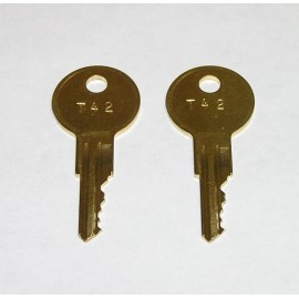 fits Traulsen 2 - T42 Replacement Keys fit Traulsen & other Commercial Refrigeration Equipment