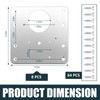 Cabinet Hinges Repair Plate, 8 Pcs Stainless Steel Hinge Repair