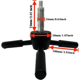 MOUNT 3 Spoke Gun Safe Handle Replacement Black Heavy-Duty Handle Fireproof safe Handl